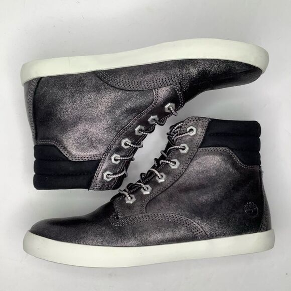 Timberland Dausette Metallic Leather Ankle Boot Sneaker Women’s Sz 7.5 Street - Picture 7 of 9
